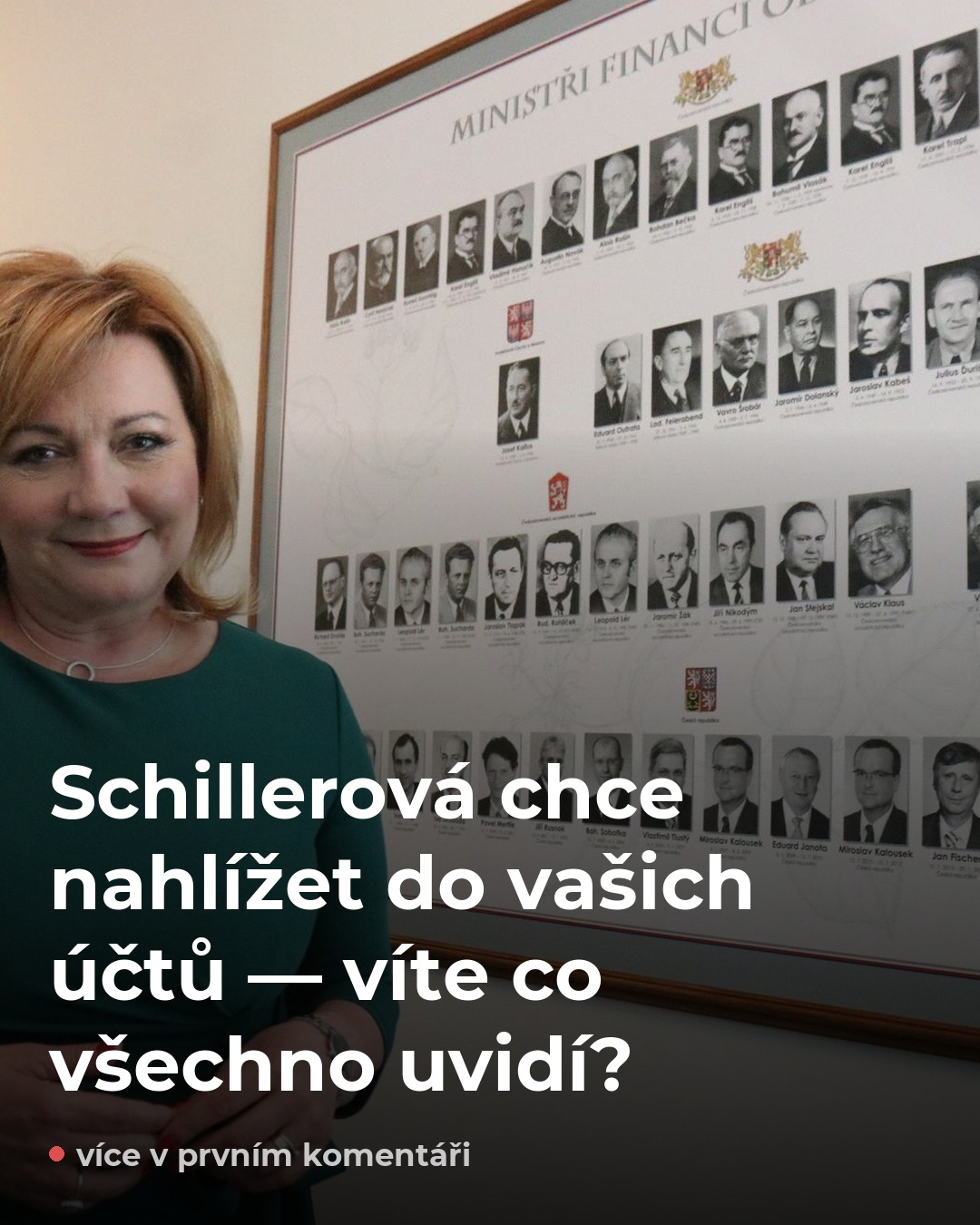 Schillerová chystá sledování účtů Čechů — co přesně uvidí?