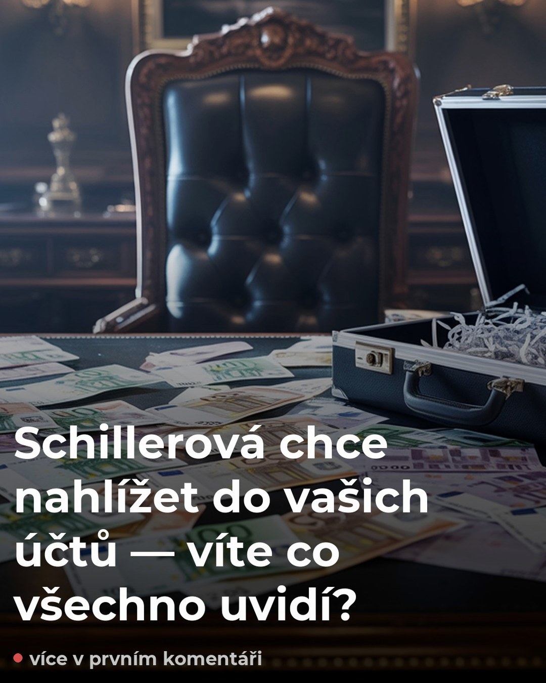 Schillerová chce nahlížet do vašich účtů — víte co všechno uvidí?