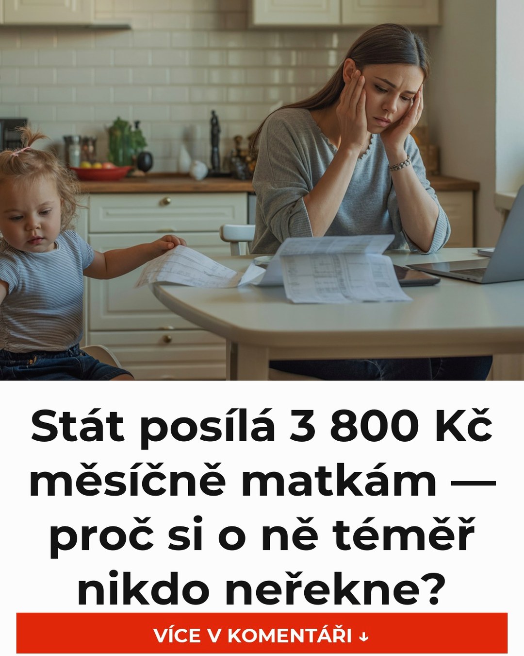 Stát posílá 3 800 Kč měsíčně matkám — proč si o ně téměř nikdo neřekne?