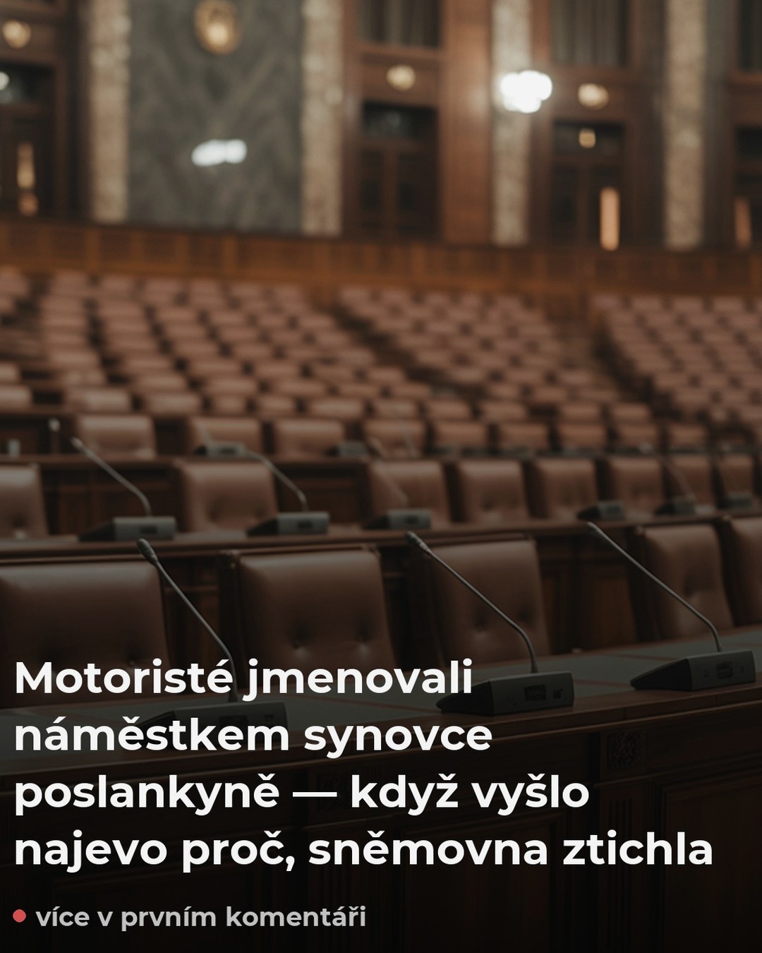 Motoristé jmenovali náměstkem synovce poslankyně — když vyšlo najevo proč, sněmovna ztichla