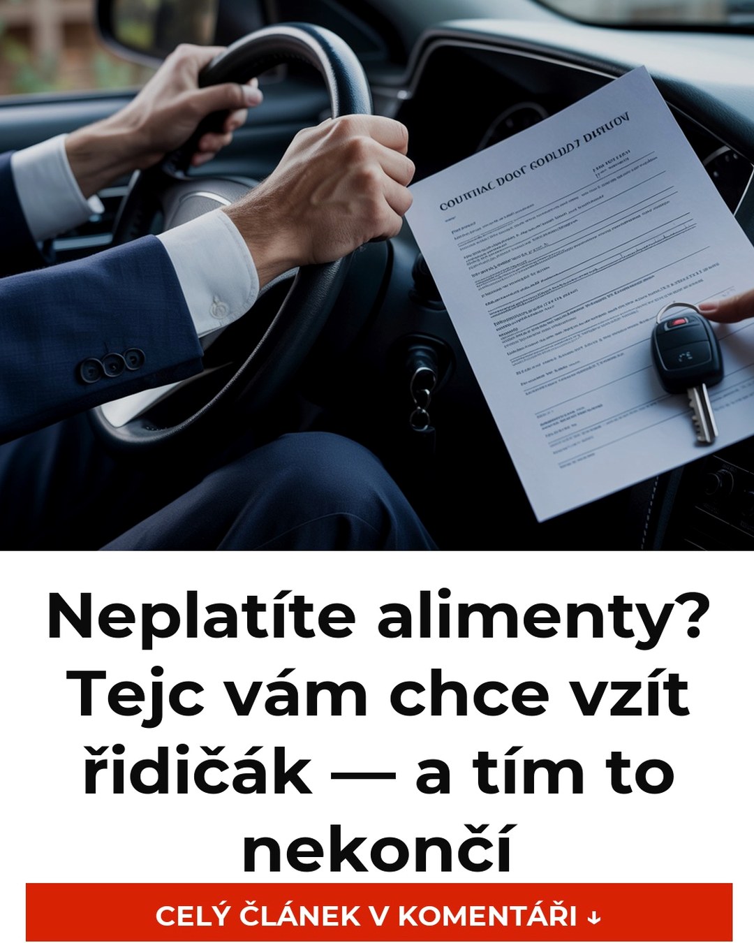 Neplatíte alimenty? Tejc vám chce vzít řidičák — a tím to nekončí