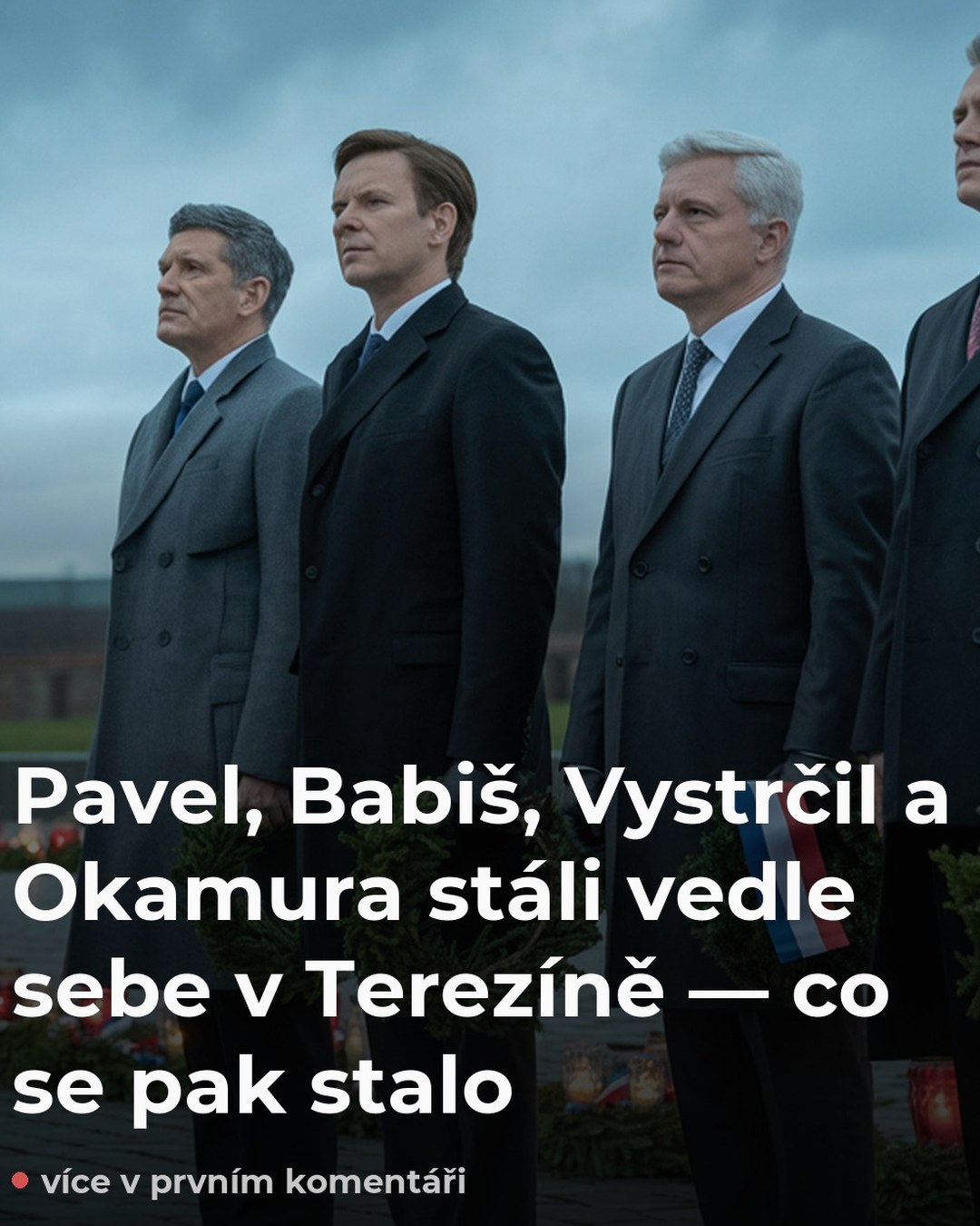 Pavel, Babiš, Vystrčil a Okamura stáli vedle sebe v Terezíně — co se pak stalo