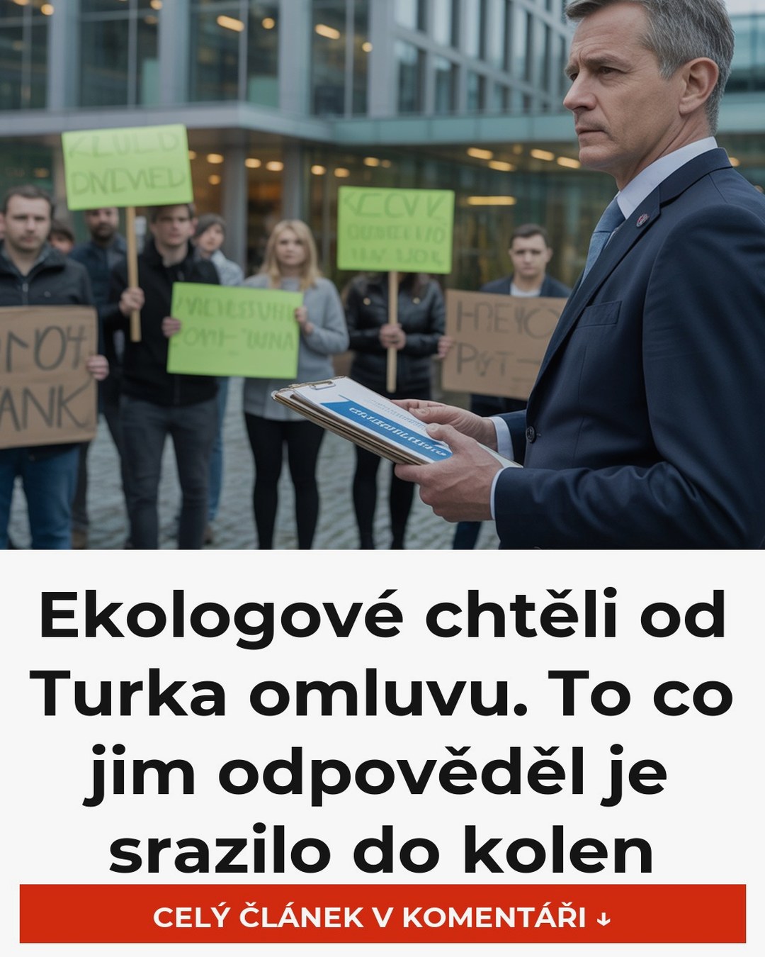 Ekologové chtěli od Turka omluvu. To co jim odpověděl je srazilo do kolen