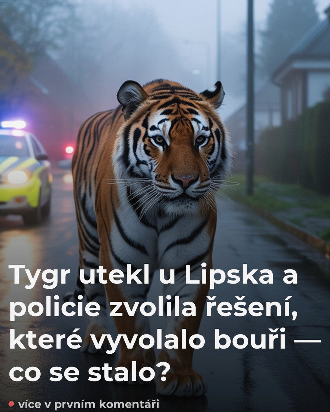 Tygr utekl u Lipska a policie zvolila řešení, které vyvolalo bouři — co se stalo?