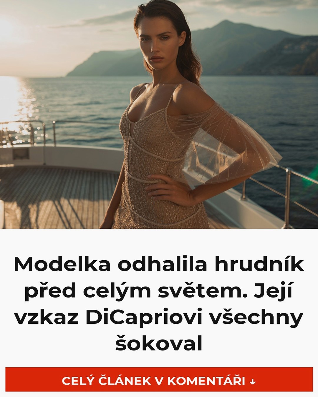 Modelka odhalila hrudník před celým světem. Její vzkaz DiCapriovi všechny šokoval