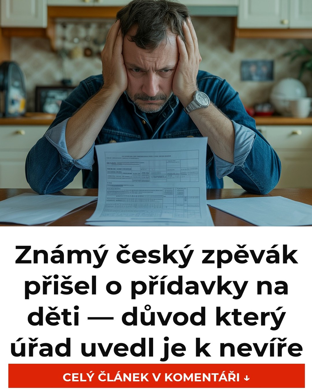 Známý český zpěvák přišel o přídavky na děti — důvod který úřad uvedl je k nevíře