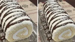 Kokosová roláda s mascarpone krémem – sváteční dezert