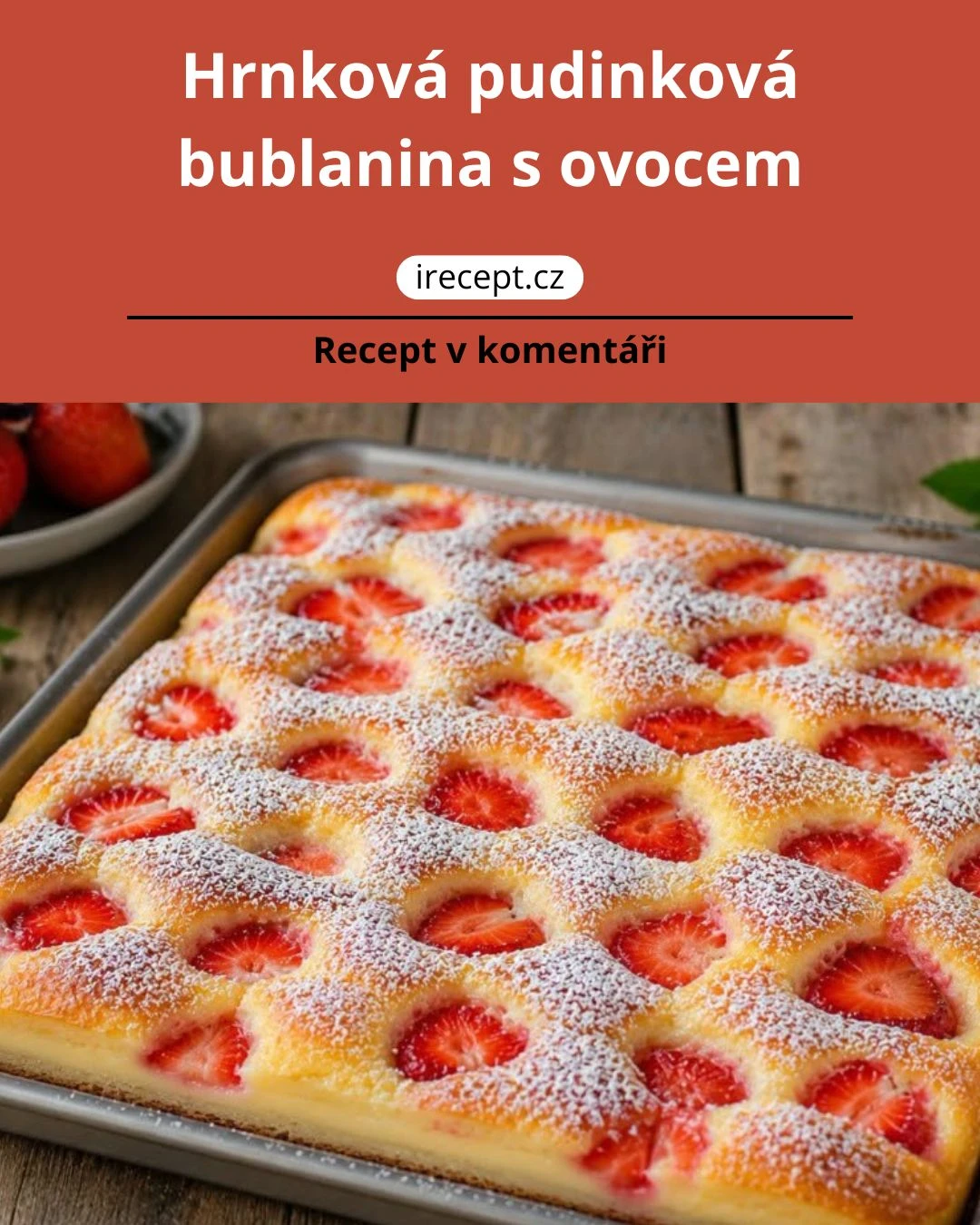 Hrnková pudinková bublanina s ovocem – vláčná a nadýchaná
