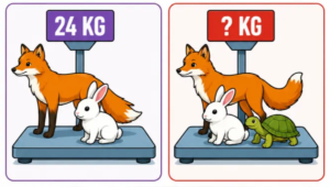 IQ hlavolam: Dokážete zjistit, kolik váží liška, králík a želva dohromady?